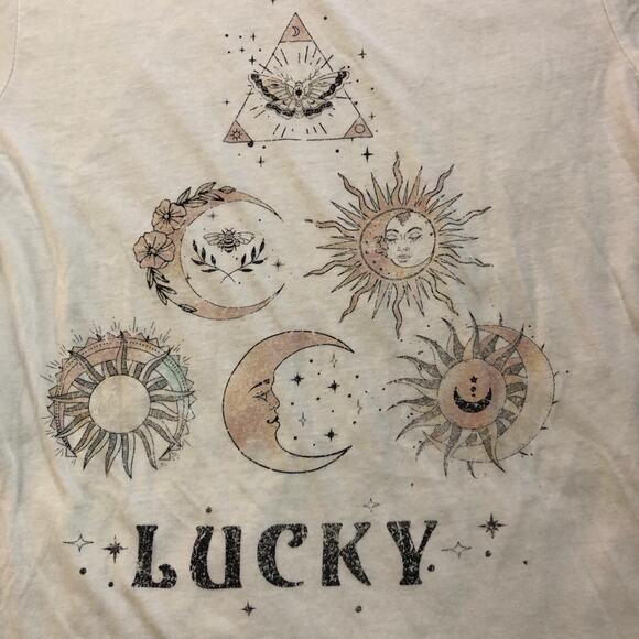 Women’s White Astrology ‘Lucky’ Graphic Tee - Picture 3 of 3